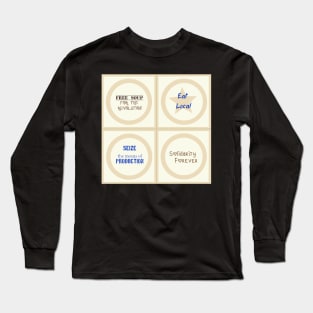 Homegrown Radical Kindness Grid Pattern Long Sleeve T-Shirt